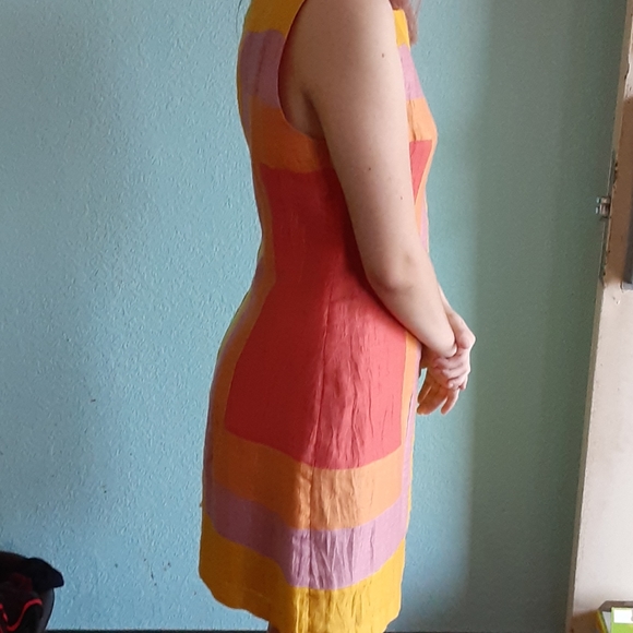 Tracey Reese Rainbow Colored Dress Size 2 - Picture 3 of 4